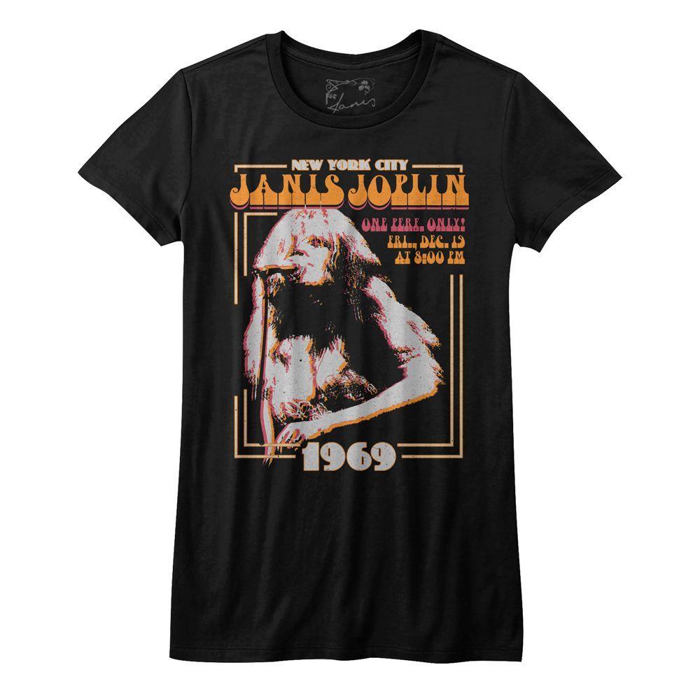 Janis Joplin Juniors T-Shirt New York 1969 Tee Unisex T-Shirt