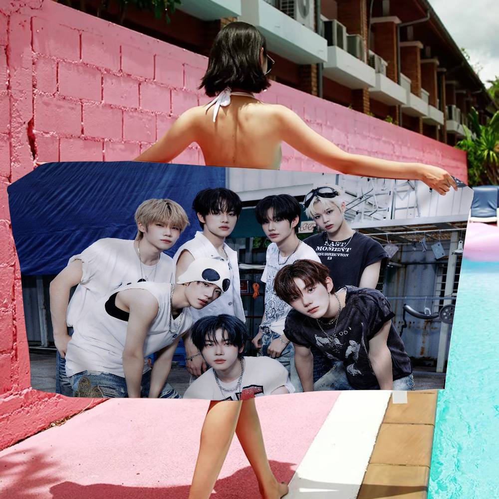 Kpop T-Tomorrow X T-Together TXT Microfiber Beach Towel Absorbent Quick Dry Soft Yoga Swimming Resort Mountain Climbing Towel