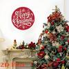Heavy Duty Vintage Iron Wall Art Merry Christmas Round Metal Sign Snowflake Design Indoor Outdoor Holiday Decoration Home Office Decor