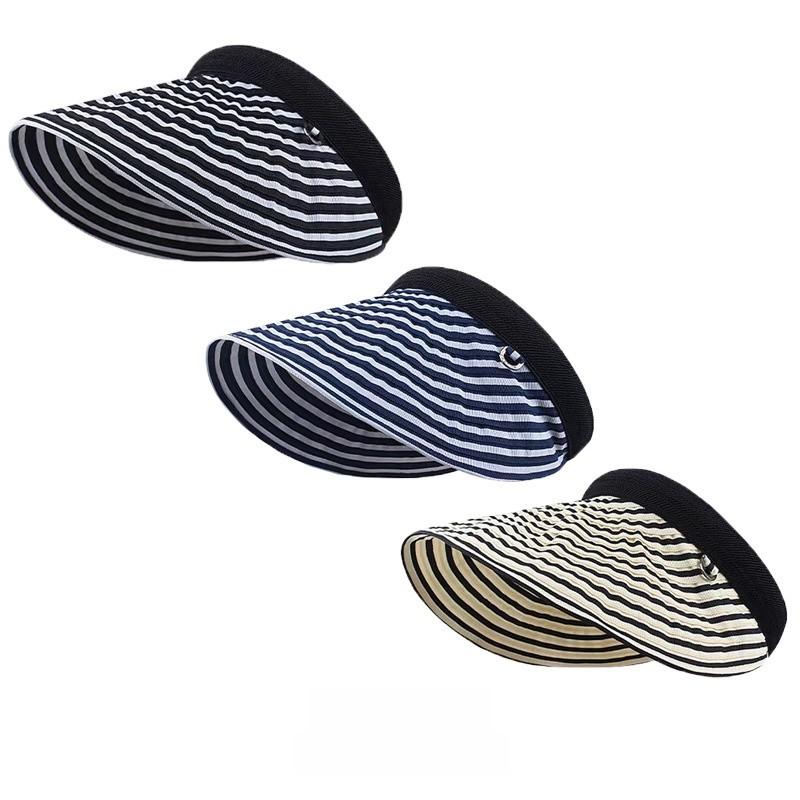 Polyester Sun Hat For Women With Wide Brim Foldable Beach Cap Summer Sun Protection