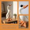 Garden Silly Big-Eyed White Goose Resin Ornament - Decorative Figurine for Home or Garden