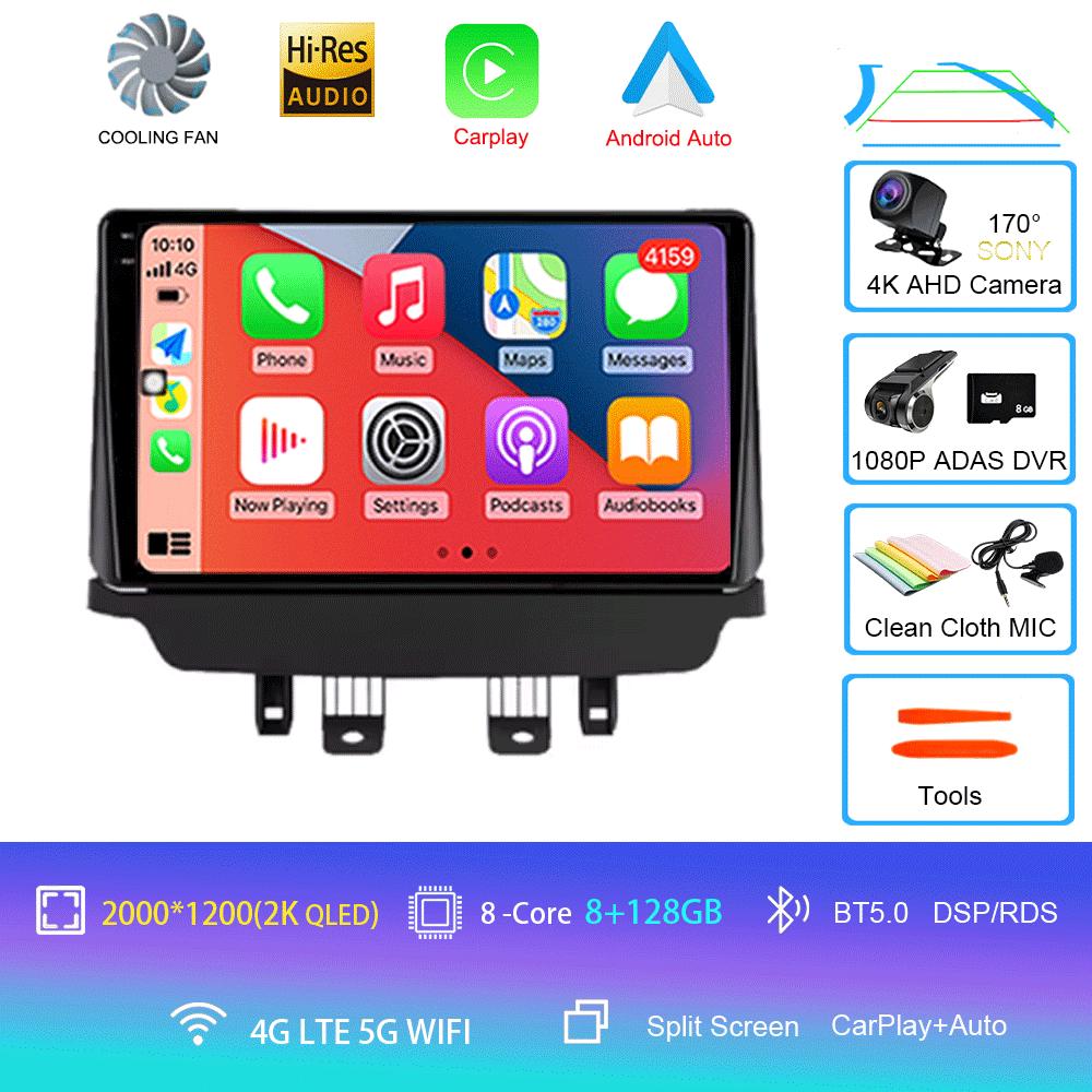 For Mazda CX-3 CX3 Mazda 2 DK 2014-2021 CarPlay IPS DSP Android 14 Car Radio GPS Multimedia Player Navigation 2000*1200P HU DVD