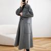 100% Wool Women Coat Autumn Wool Long Coat Handmade Pea Coat Winter Warm Wool Long Jacket Overcoat