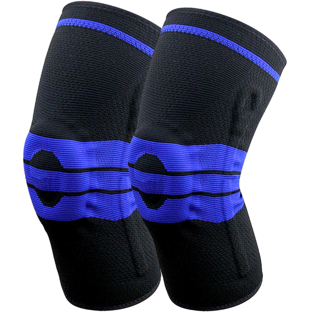 Knee Brace Knee Support Compression Sleeve with Side Stabilizers  Silicone Patella Gel Pad for Meniscus Tear Arthritis Jogging