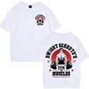 2026 Hete Verkoop Dwight Schrute Sportschool voor Spieren Dubbelzijdige T-shirt TV Serie The Office Michael Scott Hip-hop Streetwear Oversized T-shirt