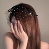 Bowknot Bow Headband Black Mesh Rhinestone Headband Fashion Bride Veil Hair Hoop  Female