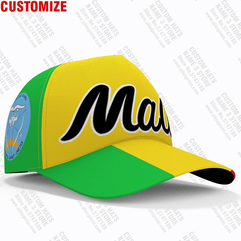 Mali Baseball Cap Free Custom Made Name Team Logo Ml Hats Mli Country Fishing Travel French Malian Nation Republic Flag Headgear