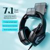 USB Gaming Headset with Noise Cancelling and Cool Lighting Effects for PC/Laptop