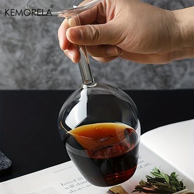 1/2PCS Hand-Blown Borosilicate Glass Wine Goblet 400ml Shatterproof Inverted Cup Thermal Resistant for Red Wine Cold Drinks