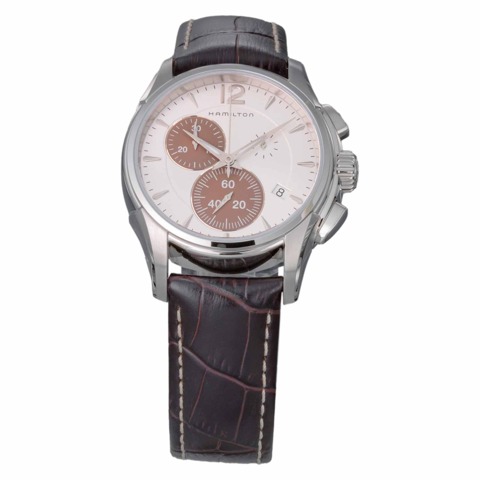 

Watch Jazzmaster Chrono Silver Dial Stainless Steel Sapphire Glass Quartz 42MM Swiss Brand Watch H32612551 Brown [Hamilton] Men s [Item]