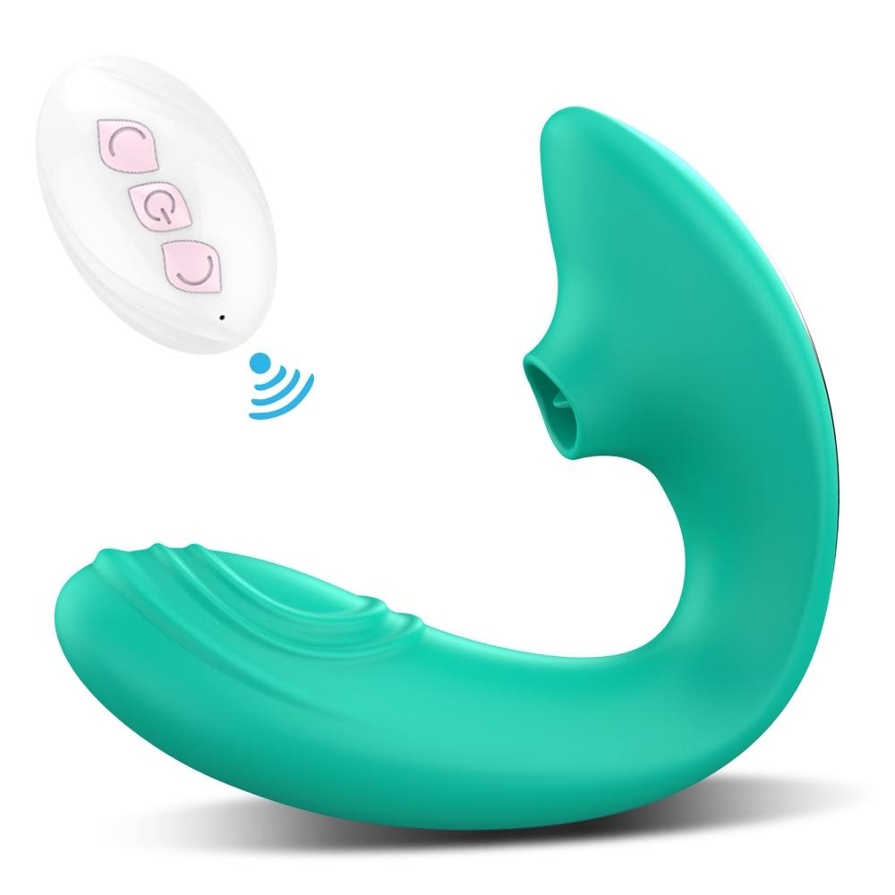 Consolador con Control remoto vibrador para clítoris, estimulador de mujer, lamiendo lengua, punto G, Juguetes sexuales para adultos, masturbación femenina para mujeres
