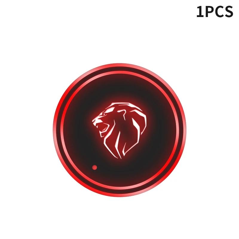 

2026 Hot Car Sticker Car LED Cup Holder Water Bottom Mat RGB Light Decor Drink Coaster For Peugeot 307 107 207 407 408 308 206 4