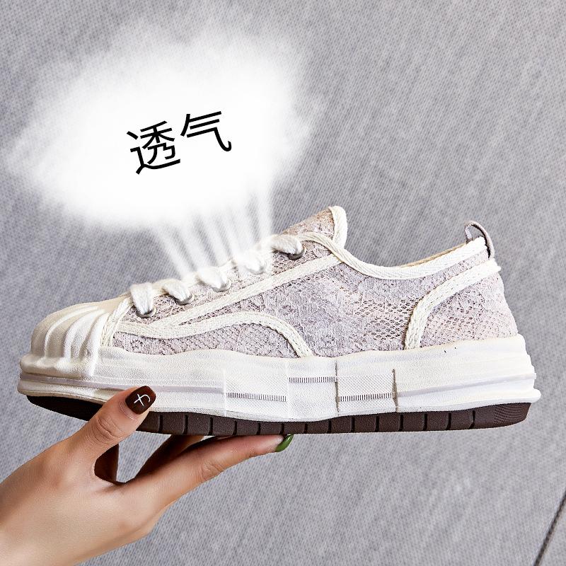 Head dissolving shoes 2025 summer new lace little white shoes women's platform fisherman shoes women's casual women's shoes versatile