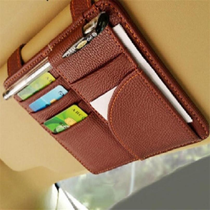 

PU кожа автомобилей козырька очки клип карты держатель многофункциональный мешок хранения