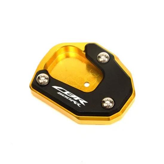 For HONDA CBR600RR CBR 600RR 2007-2022 2021 2020 Motorcycle Valve Cap & Kickstand Foot Side Stand Extension Pad Support Plate