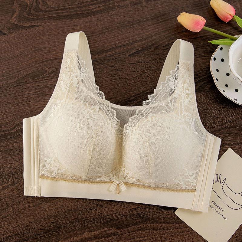 

Large size bra, paper cup, large chest, small collection, anti-sagging adjustment type, no steel ring bra 44/100CD шампанського
