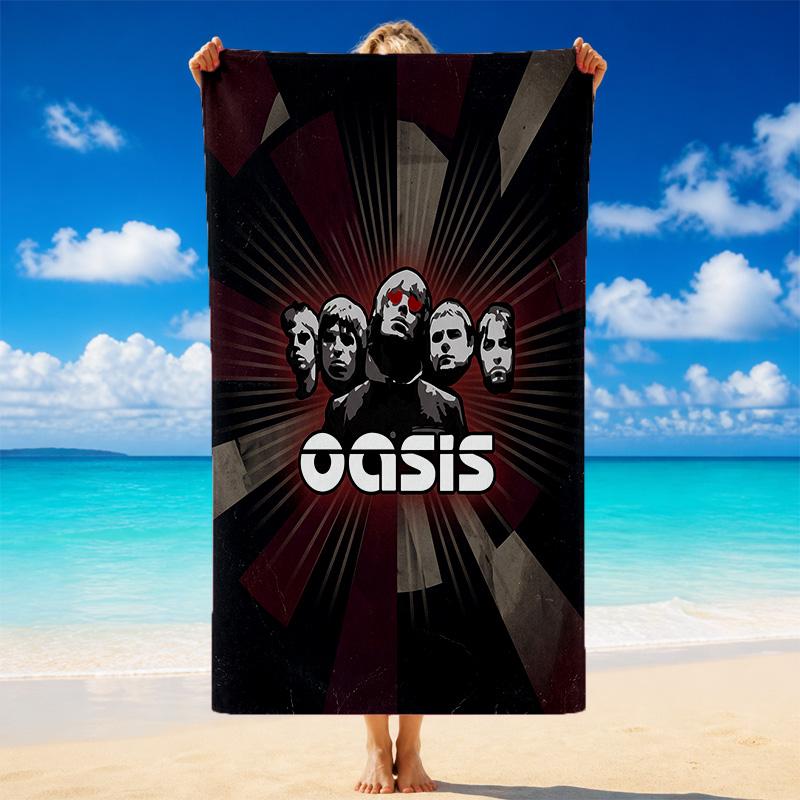 Oasis Print Microfiber Beach Towel Sand?Resistant Lightweight Towel For Swimming Outdoor Travel Use