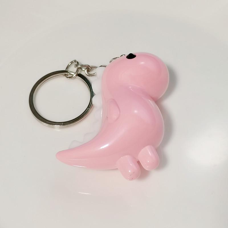 Cute Sweet Smooth and Shiny Cartoon Dinosaur Key Rings for Women Charm Fashion Doll Bag Key Chain Accessories Friendship Gift
