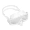 Diving Goggles Dual Use PC Silicone Antifog Waterproof Scuba Diving Mask for Adult Freediving Swim White