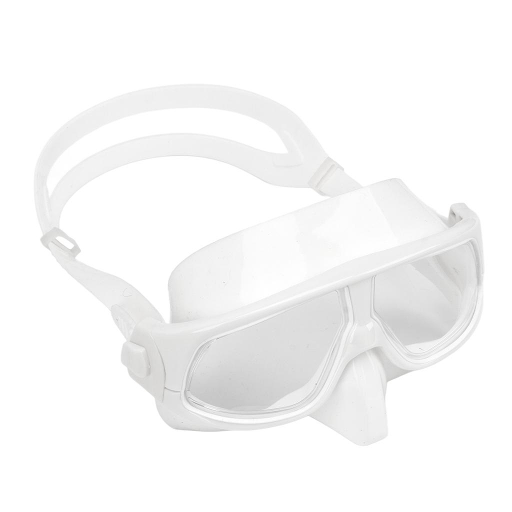 Diving Goggles Dual Use PC Silicone Antifog Waterproof Scuba Diving Mask for Adult Freediving Swim White