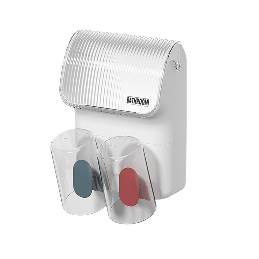 

Multifunctional Toothbrush Holder Wall Mounted Shaving Rack Toilet Shelf Bathroom Accessories White-1