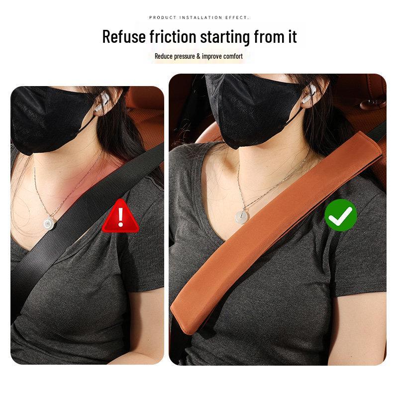 Luxurious Baby Velvet 33cm Seat Belt Shoulder Pad for Mercedes Li Xiang
