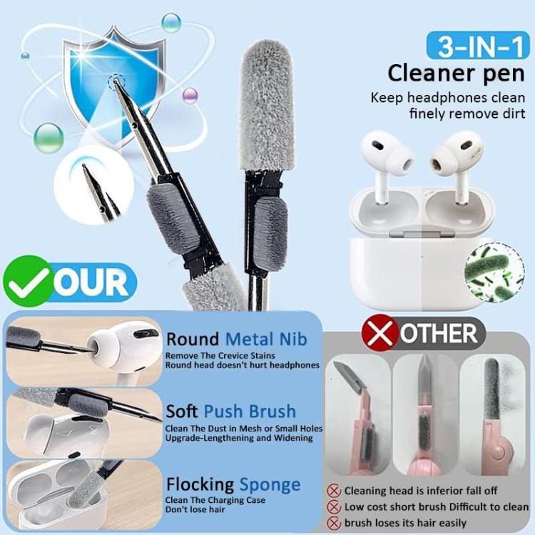 

XDcase 4 Pairs Replacement Silicone Ear Tips with Storage & Cleaning Kit For AirPods Pro 3 чёрный