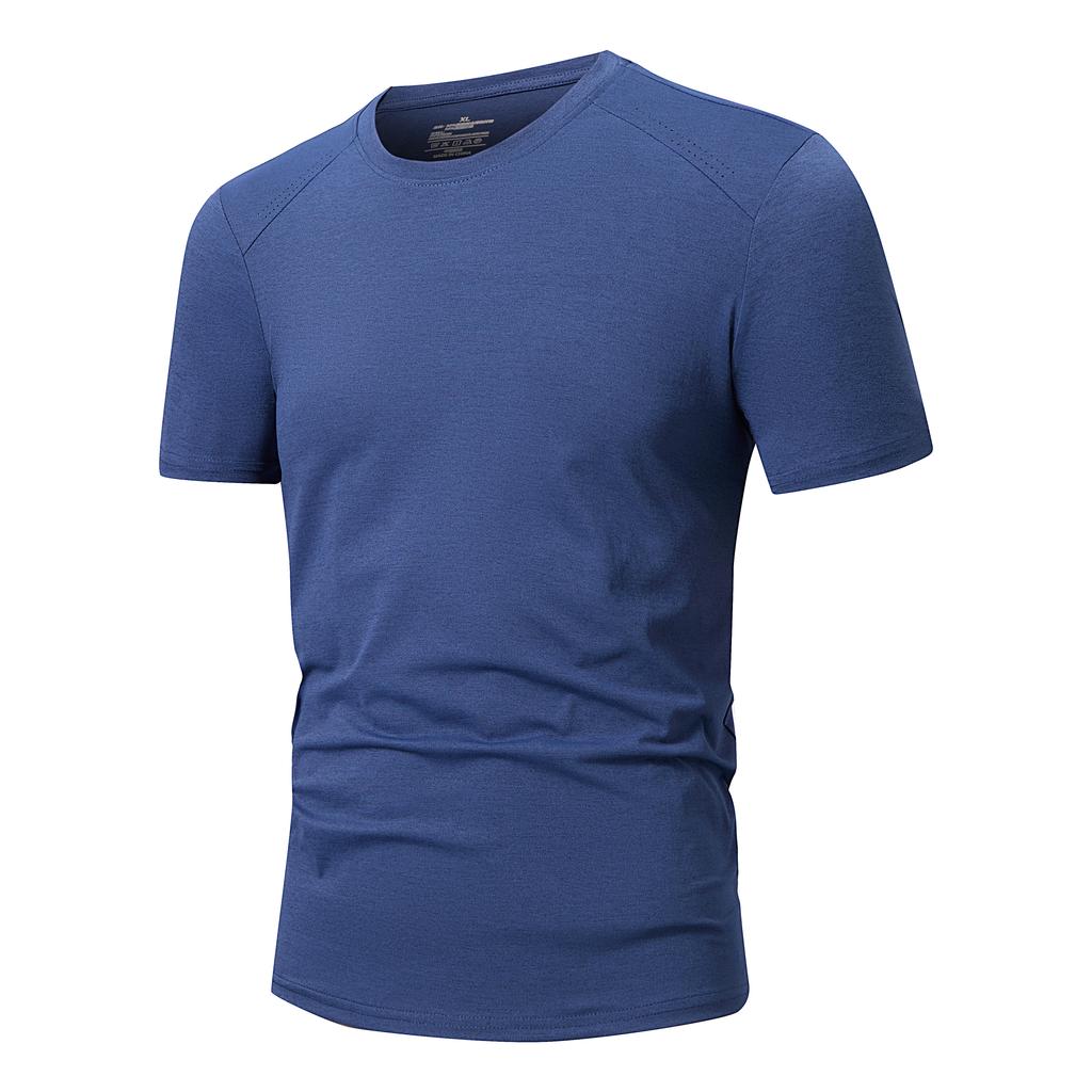 Casual Sports Ice Silk T-shirt Men's Round Neck Top