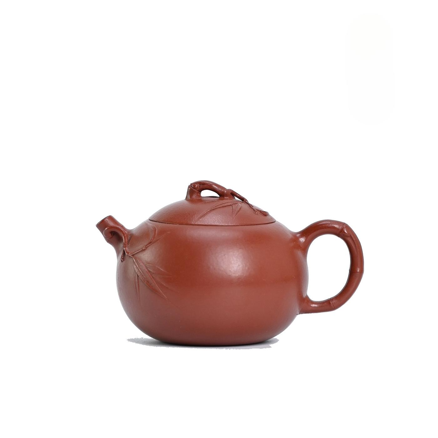

150ml Boutique Yixing Purple Clay Teapots Handmade Bamboo Leaf Small Xishi Pot Raw Ore Zhu Mud Kettle Zisha Tea Set Ornaments
