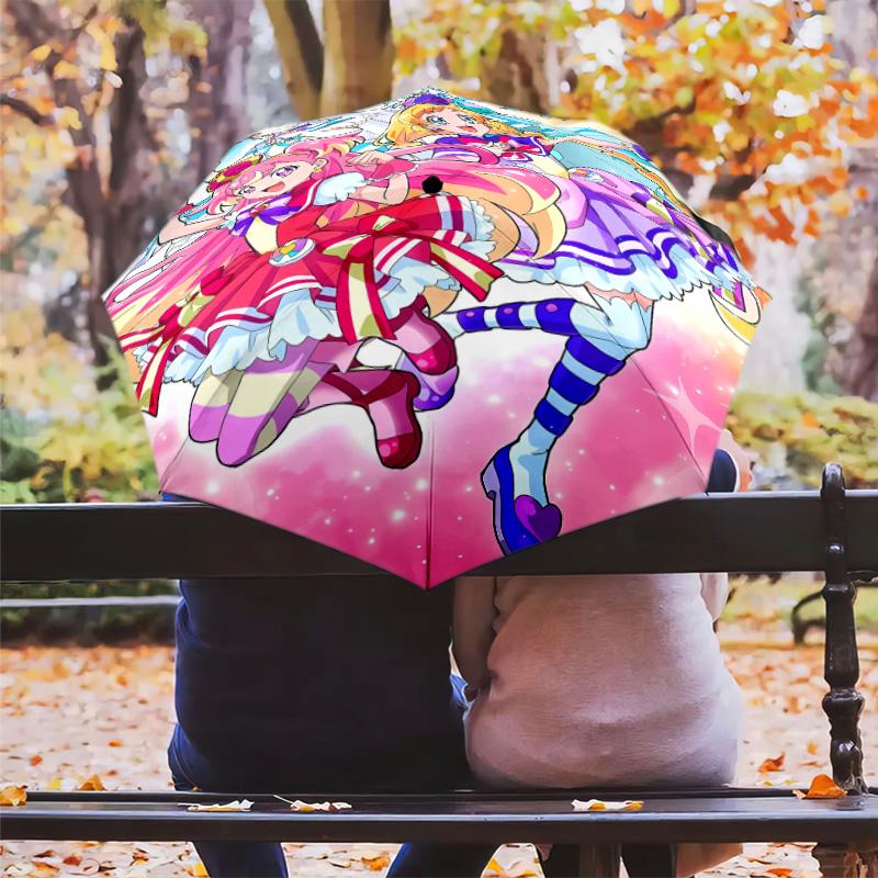 1 PC Automatic Folding Umbrella - Wonderfulprecurwinx Club Pattern Portable Foldable Design With 8 Ribs Christmas Birthday Gifts