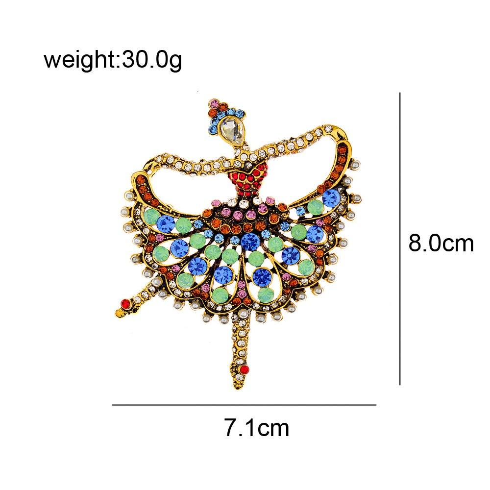 Niedliche Tanzmädchen-Broschen für Frauen Vintage-Mode Retro-Figur Anstecknadel Hohe Qualität Neuankömmling 2022