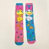 1 paire de chaussettes pour enfants de couleur cartoon élégantes, chaussettes montantes à la mode tridimensionnelles pour filles, adaptées à toutes les saisons