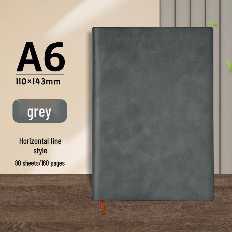 Solid Color A5 Leather Notebook: Retro Design for Business, Students, and Exams