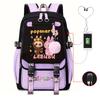 Cute LABUBU cartoon printed backpack for junior high school students with large capacity ins wind school bag