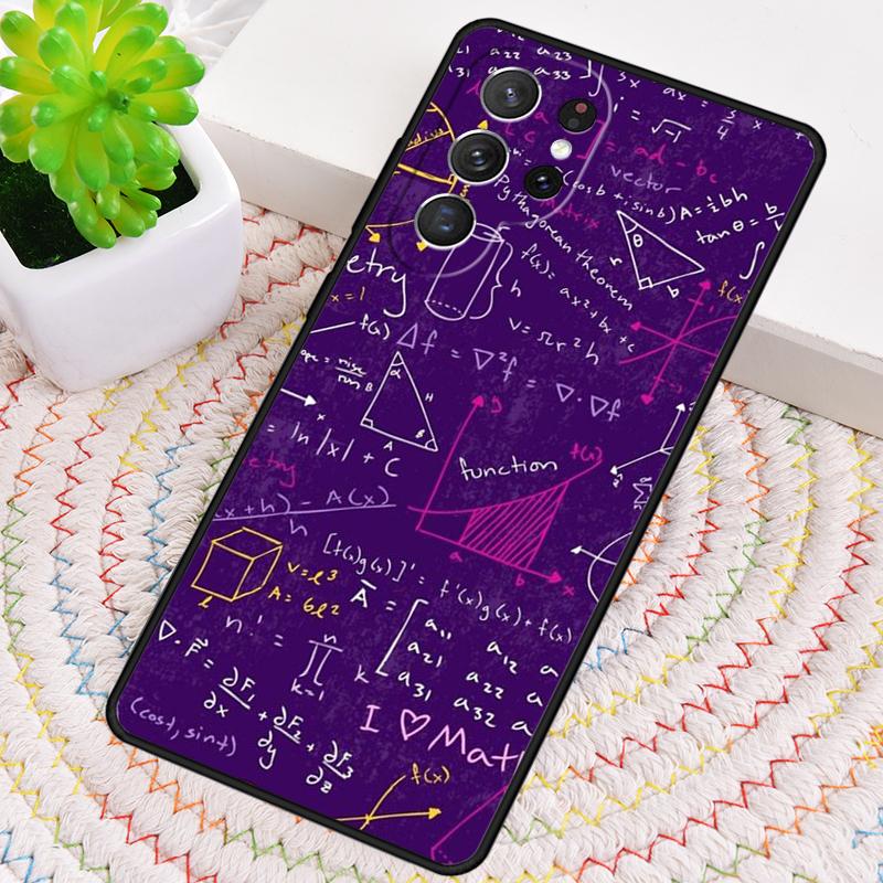 Brains Geek Science Math Physics Formulas Phone Case for Samsung Galaxy note 10 pro S26 Ultra S23 S24 FE S25 S21 S22 PLUS Cover