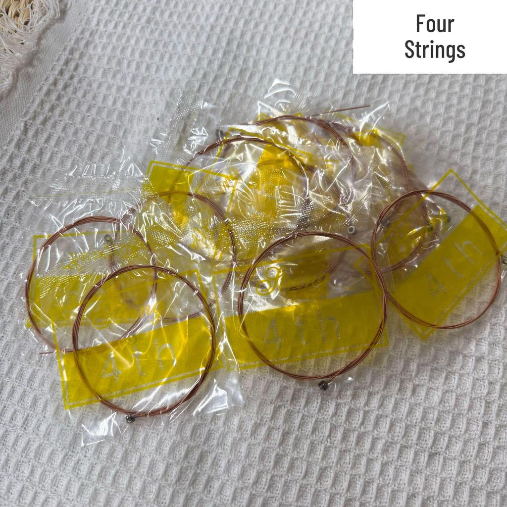 Complete Set of Individually Packaged Folk Acoustic Guitar Strings (1-6) - Red Copper Brass Color