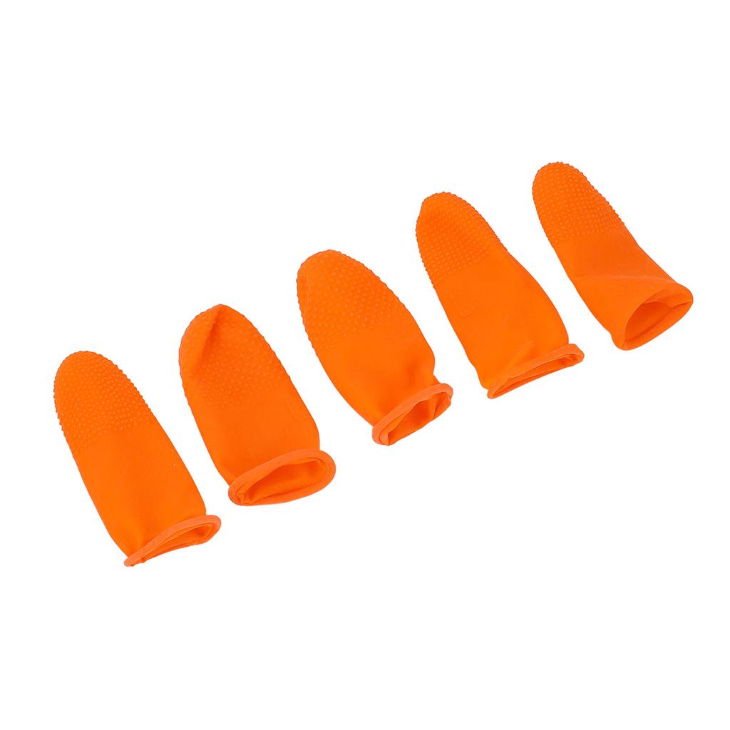 100Pcs Latex Finger Cots Large Size Disposable Non Static Non Slip Wear Resistant Protective Covers