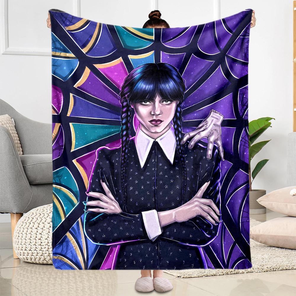 Wednesday Addams Clockwork Blanket Suitable for sofas,travel, living rooms also a good gift for friends and family Suitable for all seasons.