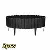 3pcs Plastic Material Decorative Fence Panels Interlocking Fence  Lawn Landscaping