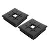 2 Pcs 4in Square Bumper Cap ABS Pipe Hole Plug End Protector Cover Concealed Sewage Hoses for RV Cam