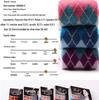 Langsha Women's Thickened Mid-Calf Rabbit Wool Plaid Socks for Autumn and Winter.