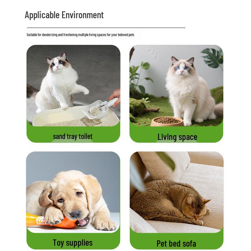 NaisCat Pet Deodorant Spray for Cats and Dogs, Plant-Based, Effective Antibacterial, Non-Irritating.