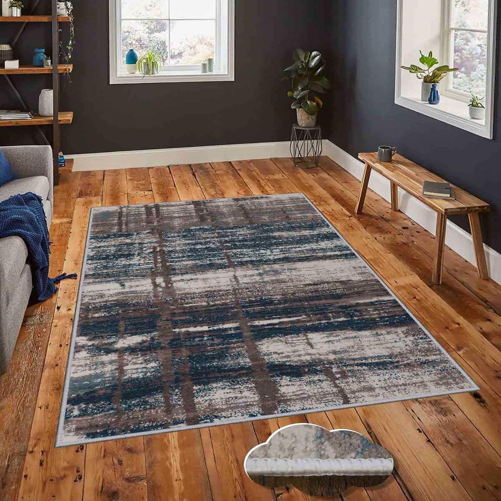Decorative Special Design Modern Worn Patterned Washable Non-Slip Floor Carpet