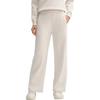 Fila Comfortable Loose Knit Wide Leg Casual Pants Women Bottoms Ice-Cream-White F11W513602FIV
