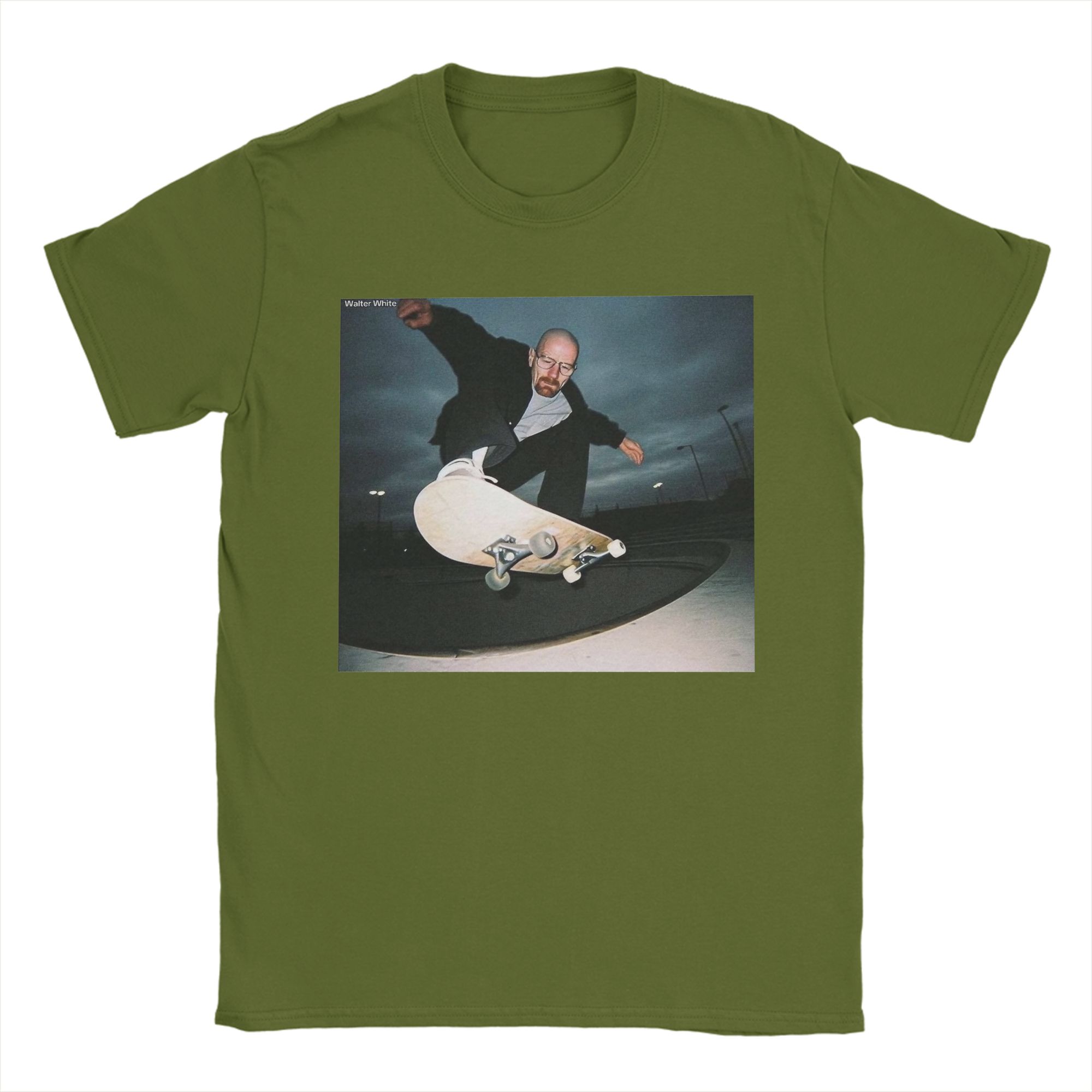 

Футболки Breaking Bad Heisenberg для мужчин Уолтер Уайт Скейт Веселье 100% хлопок Футболка Круглый воротник Короткий рукав Футболки Топы 4XL