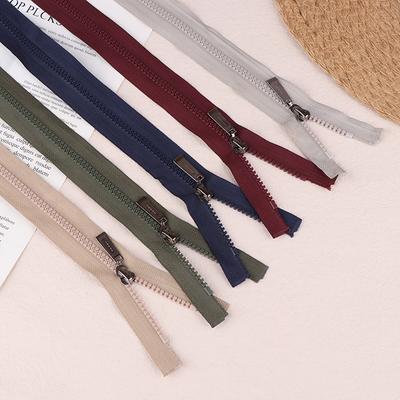 Cremallera de Resina de 80 cm 13 Colores Doble Deslizador Cremalleras de Extremo Abierto Para Coser Chaqueta Abrigo Kits de Reparación de Cremalleras Diy Bolso Accesorios de Ropa