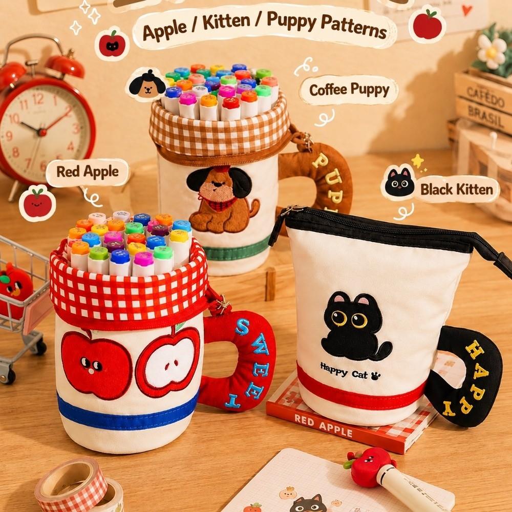 Water Cup Shaped Pencil Case Cartoon Pen Holder Multifunctional Pencil Bag Student