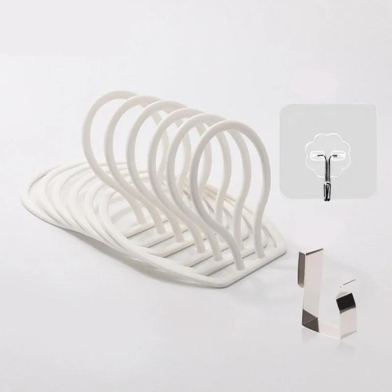 6pcs Baseball Cap Door Hanging Rack Hat Display Holder Door Closet Clothes Scarf Towel Round Storage Shelf Home Organizers