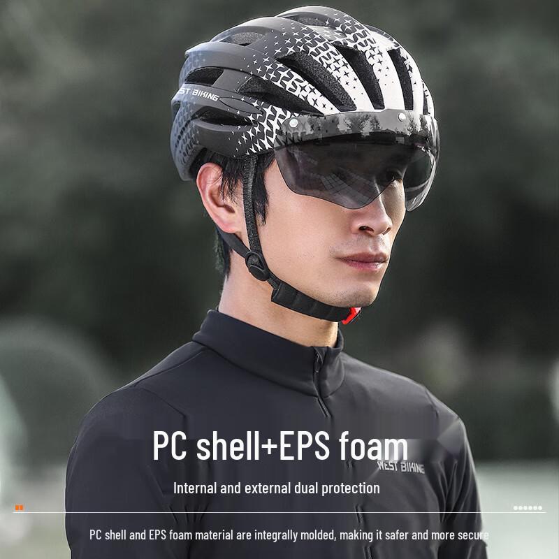 WestBiking Cycling Helmet with Integrated Magnetic Goggles
