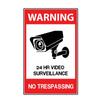 Secure Home 24Hour Video Surveillance Metal Sign  Warning Decor for OutdoorsHotelsMan Caves